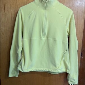 Half-Zip Fleece Pullover in bright yellow/green